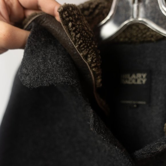 Vintage Hilary Radley Gray Wool & Fur Coat - Picture 8 of 11